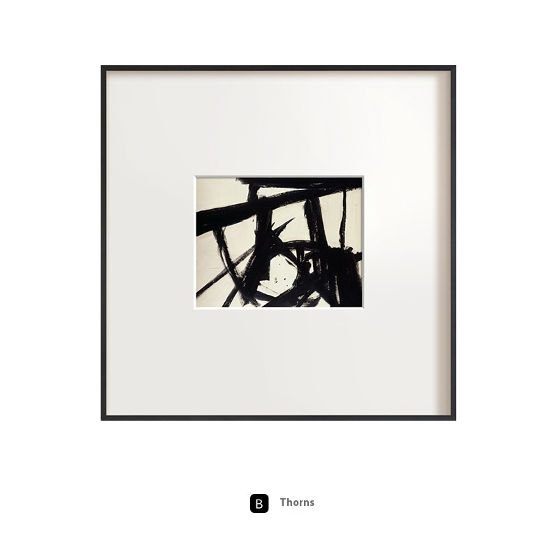 Title 7, Nordic Black And White Abstract Decorative Pain...