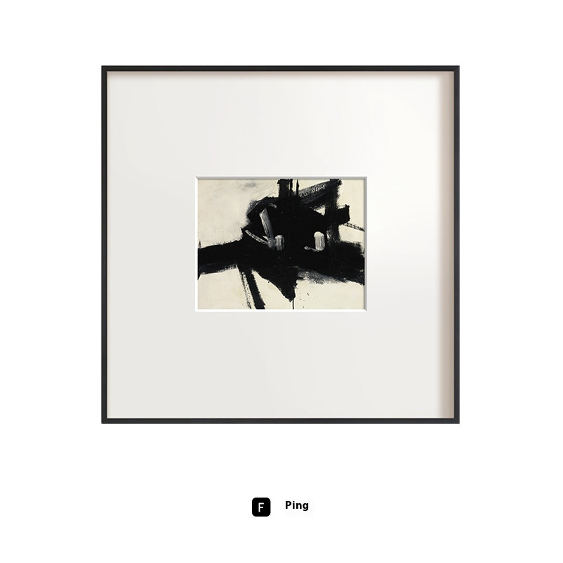 Title 12, Nordic Black And White Abstract Decorative Pain...