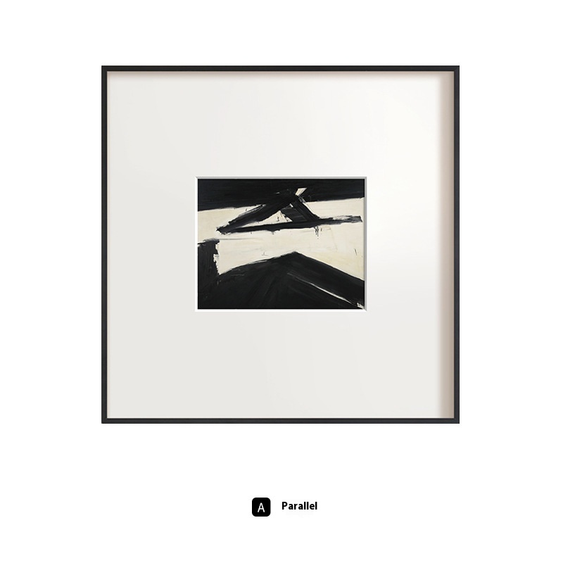 Title 2, Nordic Black And White Abstract Decorative Pain...