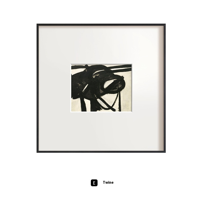 Title 4, Nordic Black And White Abstract Decorative Pain...