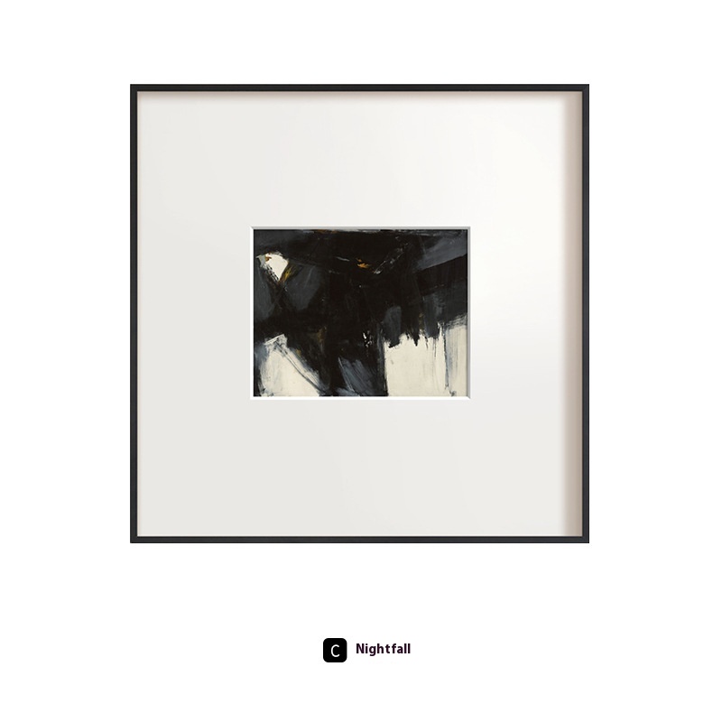 Title 9, Nordic Black And White Abstract Decorative Pain...