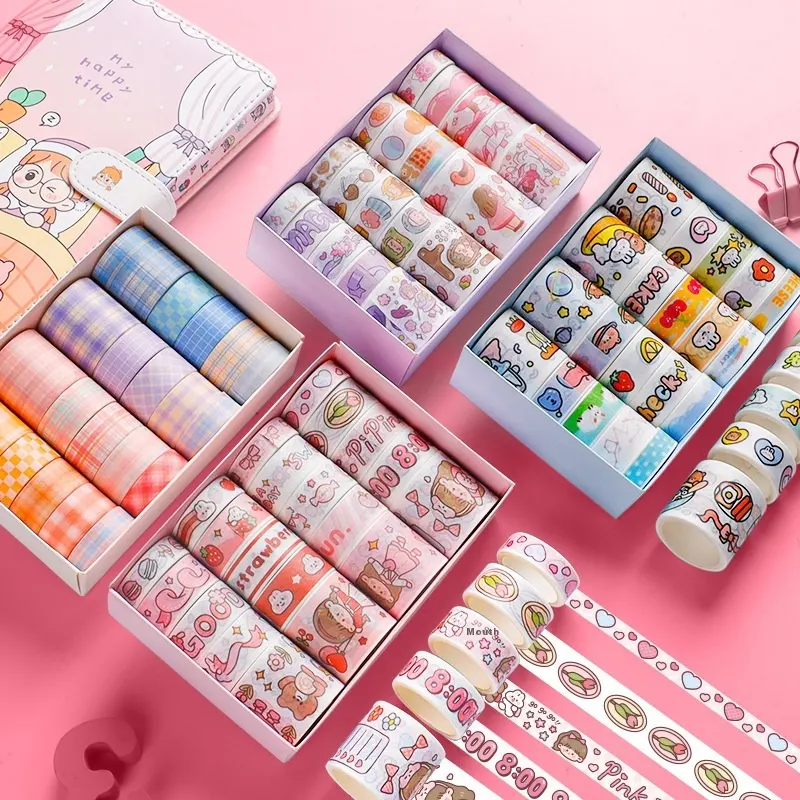 Cute Cartoon Journal Stickers and Paper Adhesive Tape Film