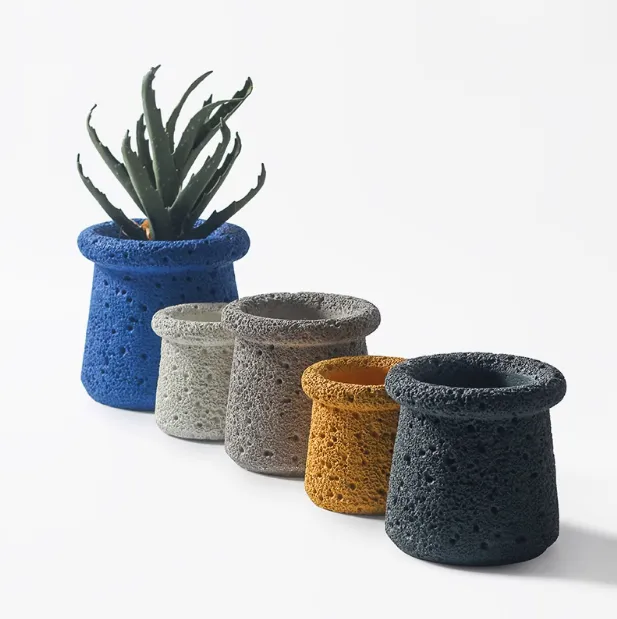 Colorful Moon Texture Bed & Breakfast Indoor Cement Flowerpot