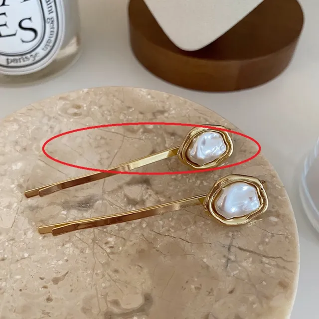 High grade Irregular Shaped Pearl Fashion Hairpin Gold - Shop at LoveMi