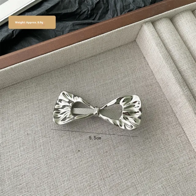 Sweet Cool Girl Bow Barrettes Bang Clip Bow Silver - Shop at LoveMi