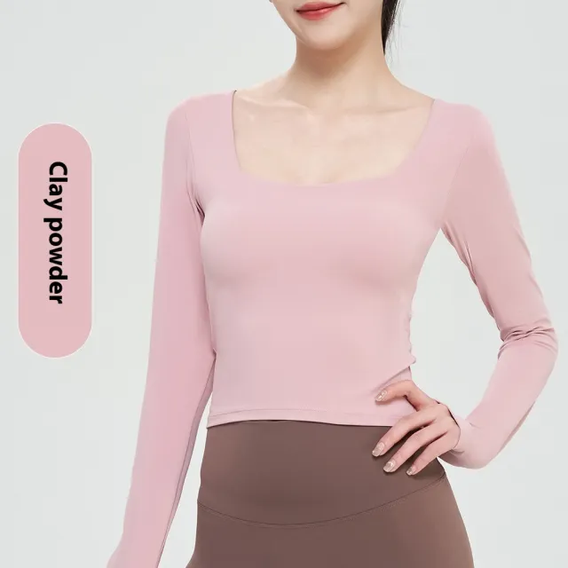 Autumn And Winter Nude Feel Yoga Clothing Top Nude - Shop at LoveMi