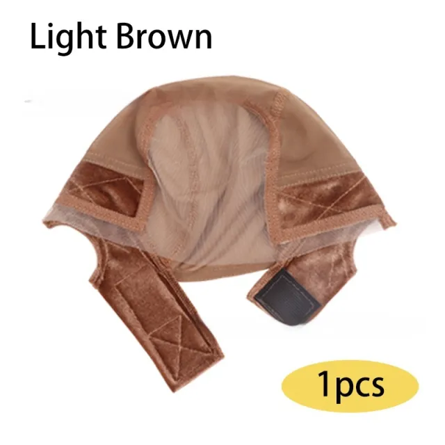 Elastic Wig Lace Headband Velvet Hair Band Mesh Cap Light Brown - Shop at LoveMi