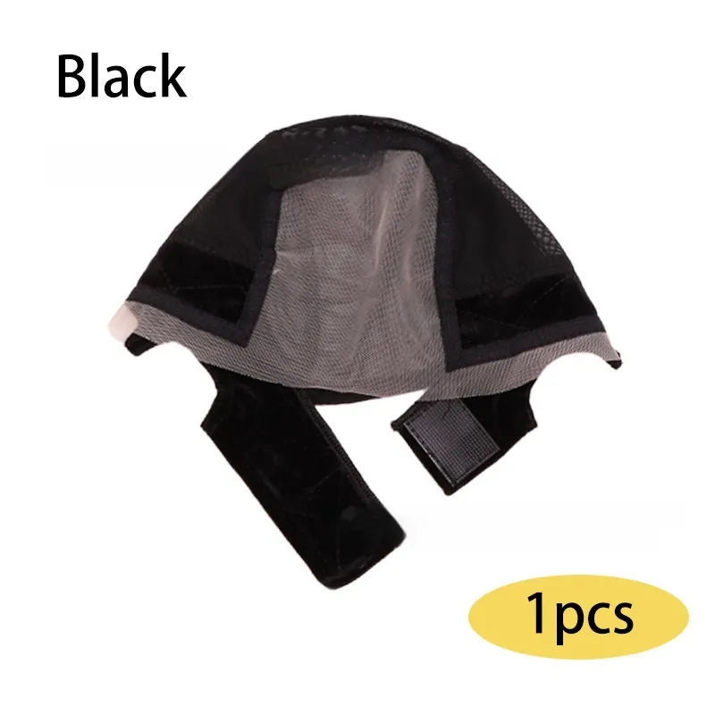 Elastic Wig Lace Headband Velvet Hair Band Mesh Cap - Black