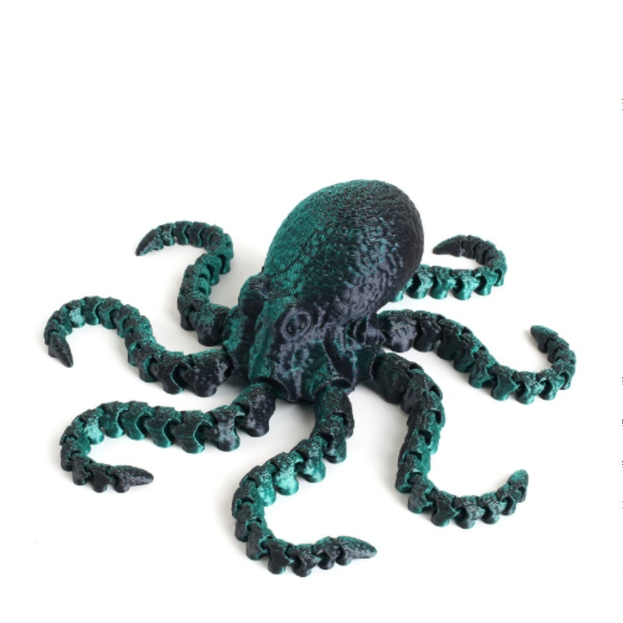 Radiation Green Black Octopus