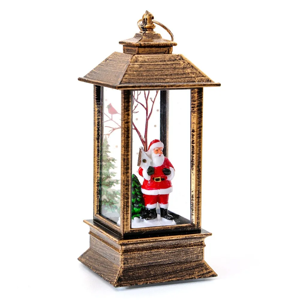 Christmas Portable Oil Lamp Santa Claus LED Night Lights Battery Powered Indoor Outdoor Hanging Lanterns Festive Party Decoration – image 6