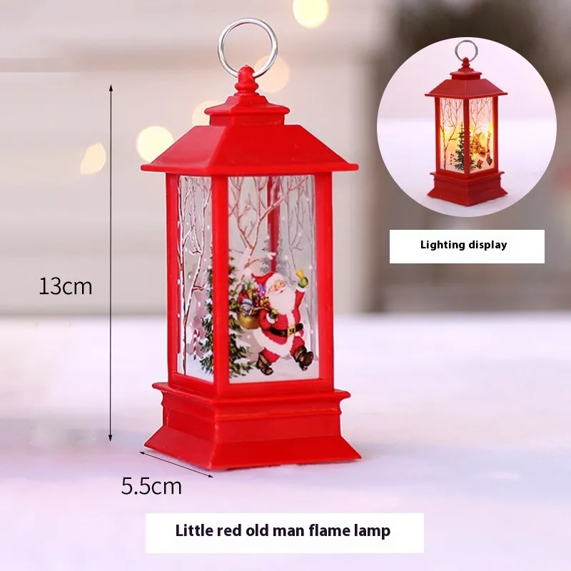 Christmas Portable Oil Lamp Santa Claus LED Night Lights Battery Powered Indoor Outdoor Hanging Lanterns Festive Party Decoration – image 10