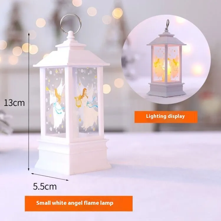 Christmas Portable Oil Lamp Santa Claus LED Night Lights Battery Powered Indoor Outdoor Hanging Lanterns Festive Party Decoration – image 9