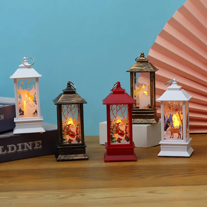 Christmas Portable Oil Lamp Santa Claus LED Night Lights Battery Powered Indoor Outdoor Hanging Lanterns Festive Party Decoration – image 5
