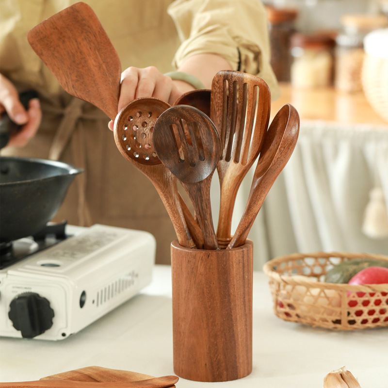 Title 3, Teak Wood Non Stick Cookware And Kitchen Utensils