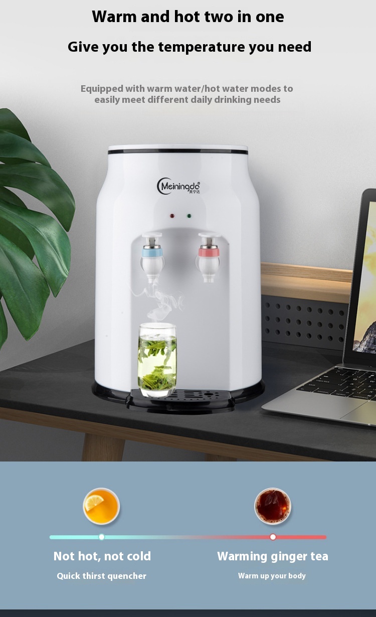 Title 1, Small Ice-hot Cartoon Desktop Water Dispenser