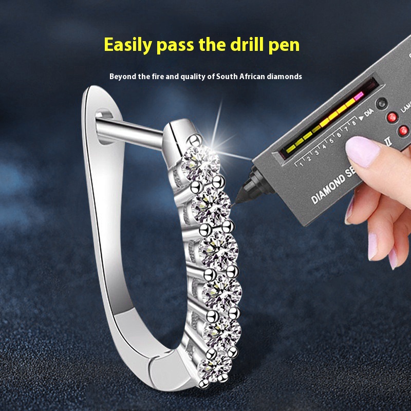 925 Sterling Silver U-shaped Earrings