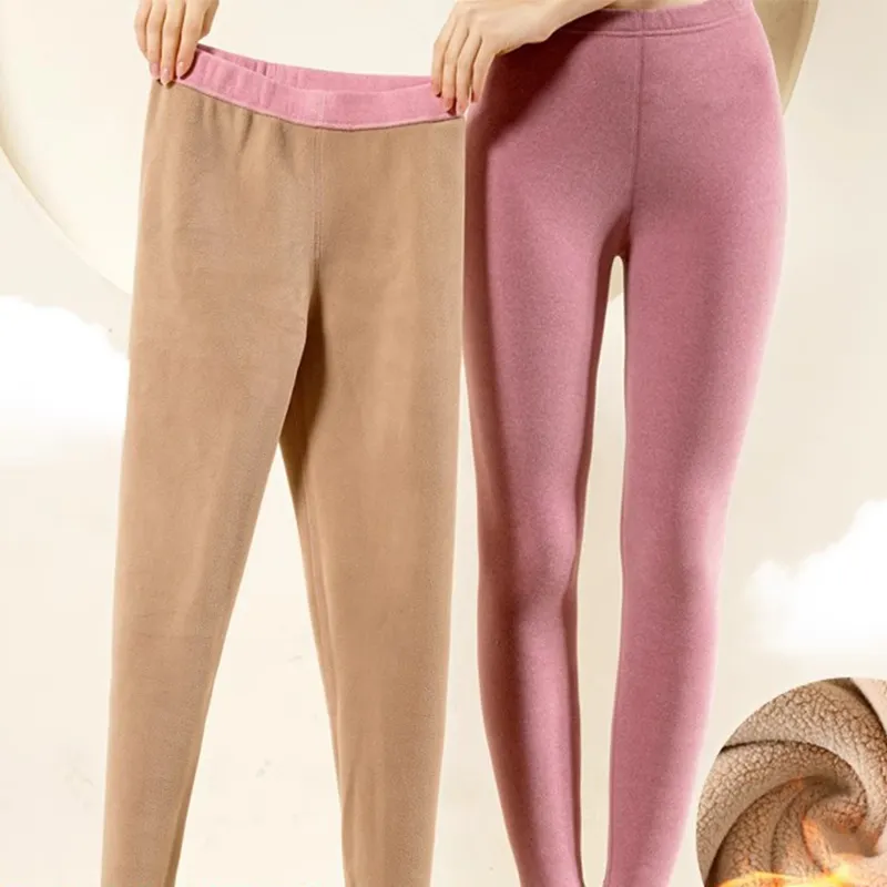 Warm Cashmere Leggings Winter Solid Slim Pants