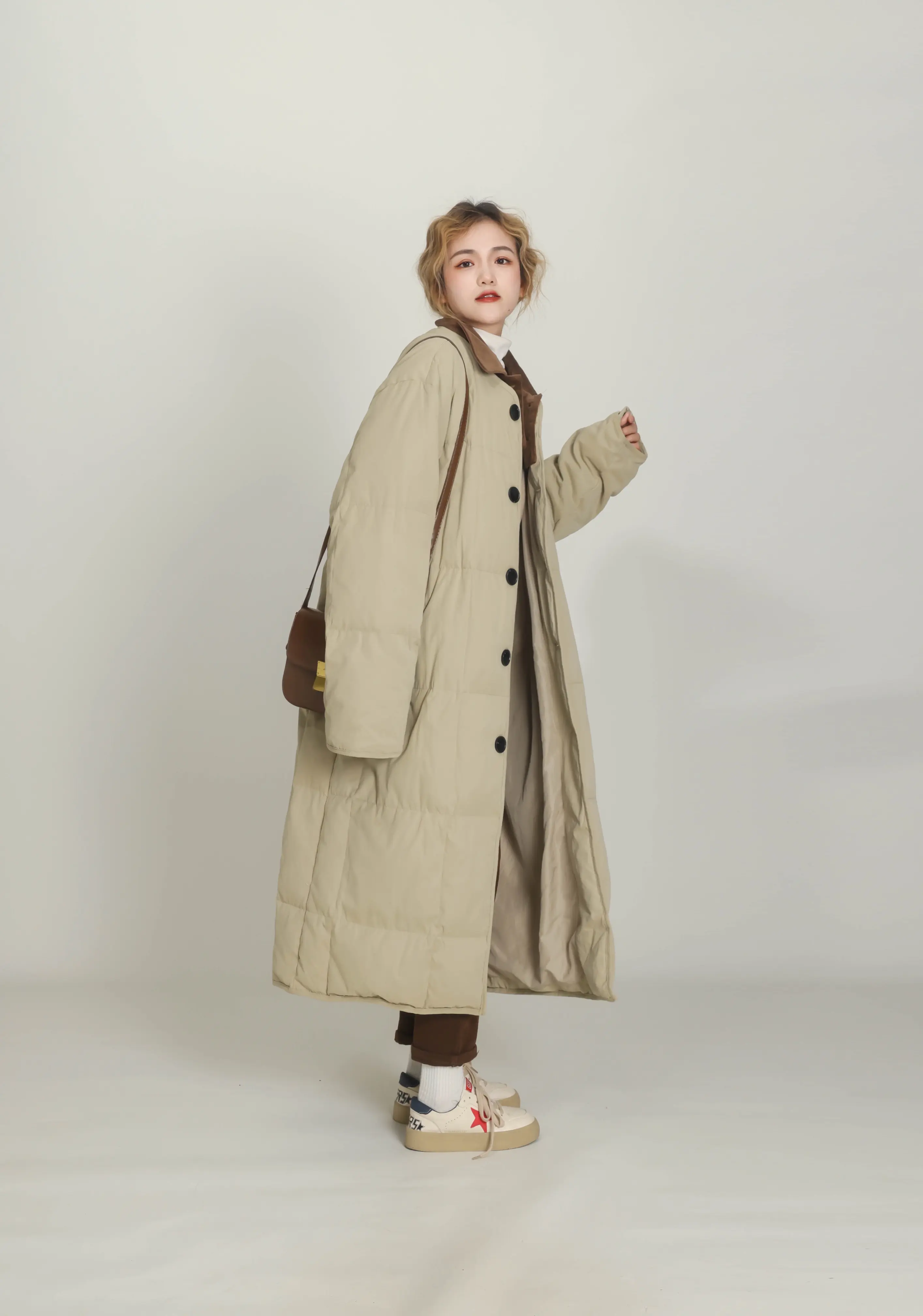 Winter New Cotton Jacket, Casual And Loose Fit, Knee Length Short Down Jacket