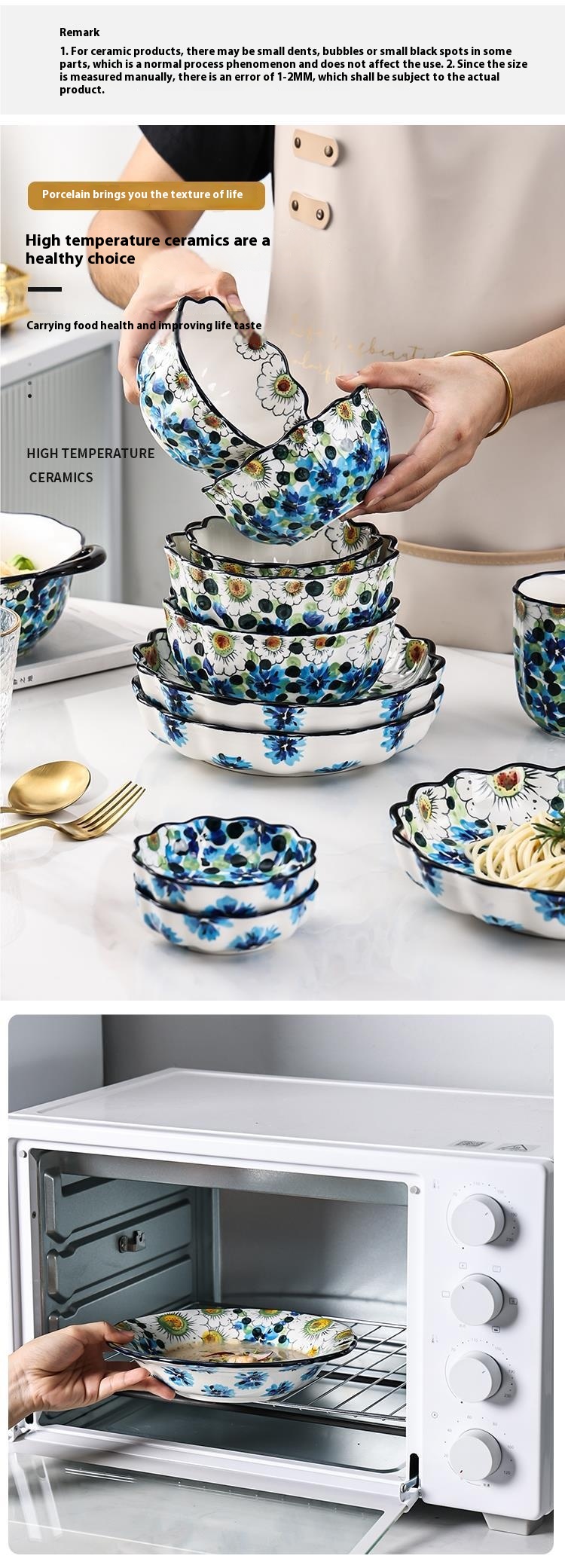 Title 6, Hand-painted Ceramic Bowl Household Noodle Bowl...