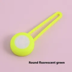 Pet Light-emitting Pendant Night Light Tag - Round Fluorescent Yellow - View 1