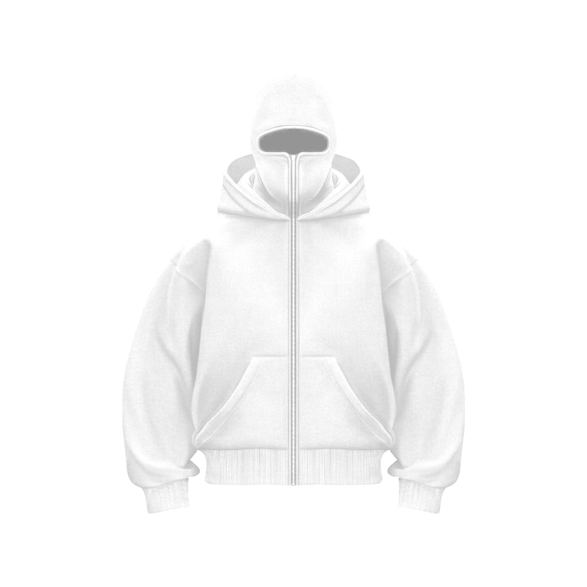 Fleece-Lined Double Hood Pullover with Built-In Ski Mask – Streetwear Hoodie - Picture 8 of 9