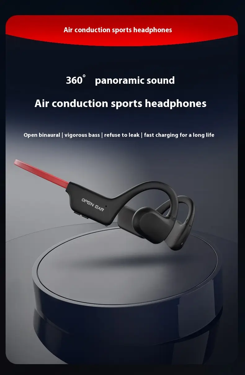 New Air Conduction Bluetooth Headset Open Bone Conduction Concept Non In-ear Sports Headset