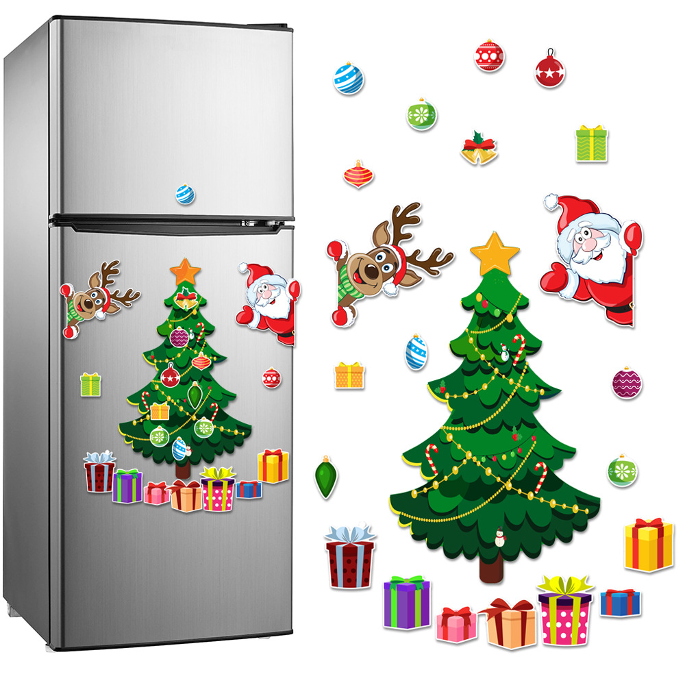 Title 5, Christmas Decoration Refrigerator Sticker Set