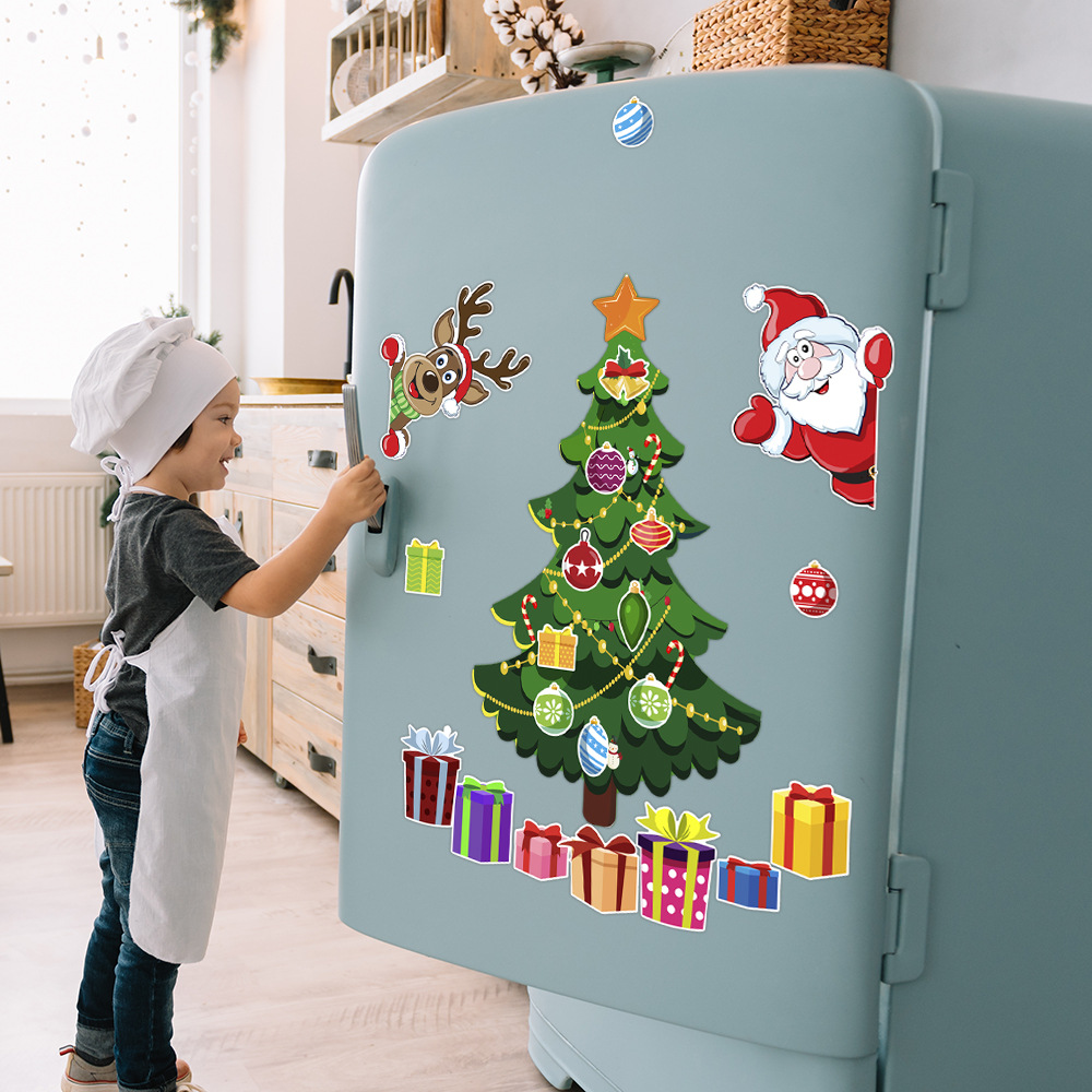 Title 2, Christmas Decoration Refrigerator Sticker Set