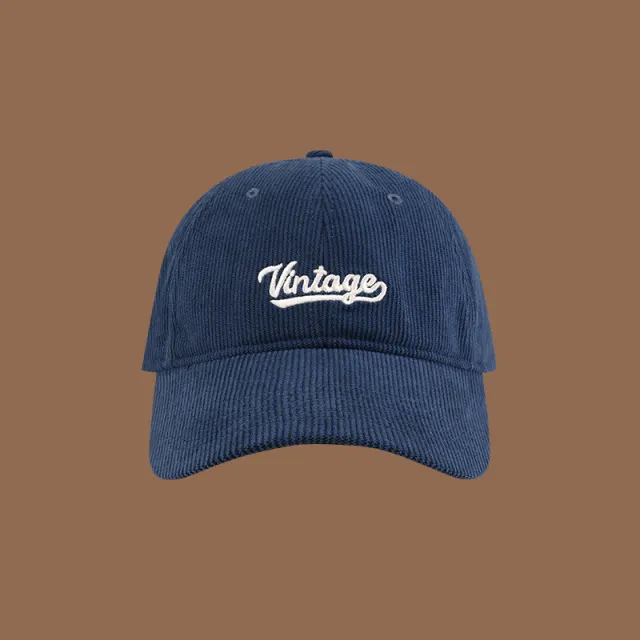 Hat Autumn And Winter Women's All matching Corduroy Baseball Cap Purplish Blue - Shop at LoveMi