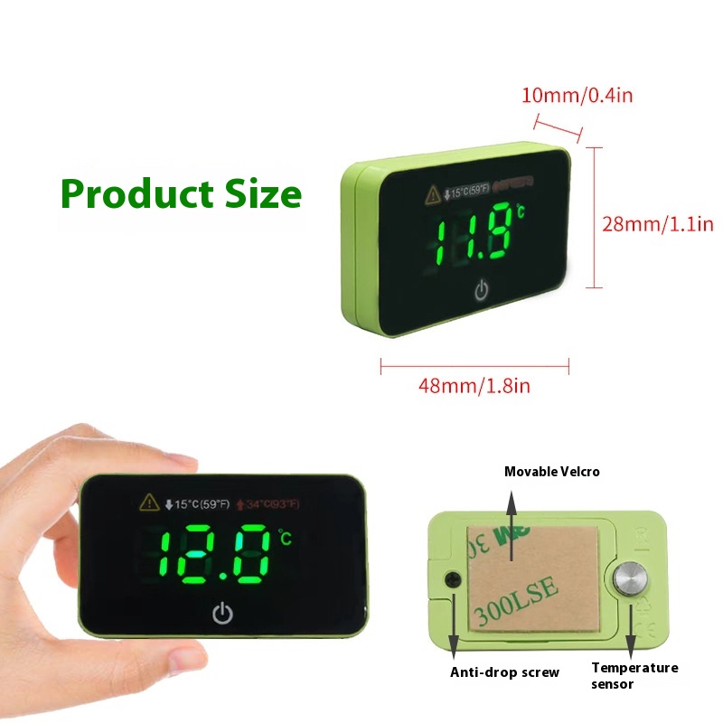 Title 6, Fish Tank Digital Digital Display Thermometer W...