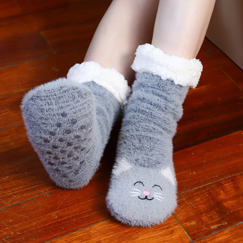 Title 1, Room Socks slaapsokken met mink-achtig fleece v...