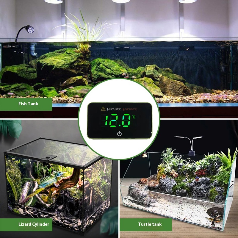 Title 4, Fish Tank Digital Digital Display Thermometer W...