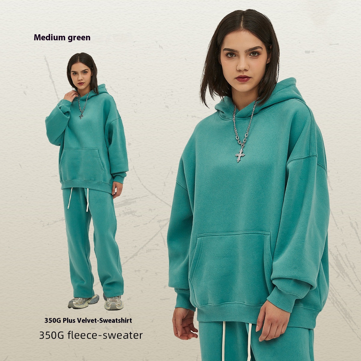 Oversize Thick Hooded Fashion Men's Sweater