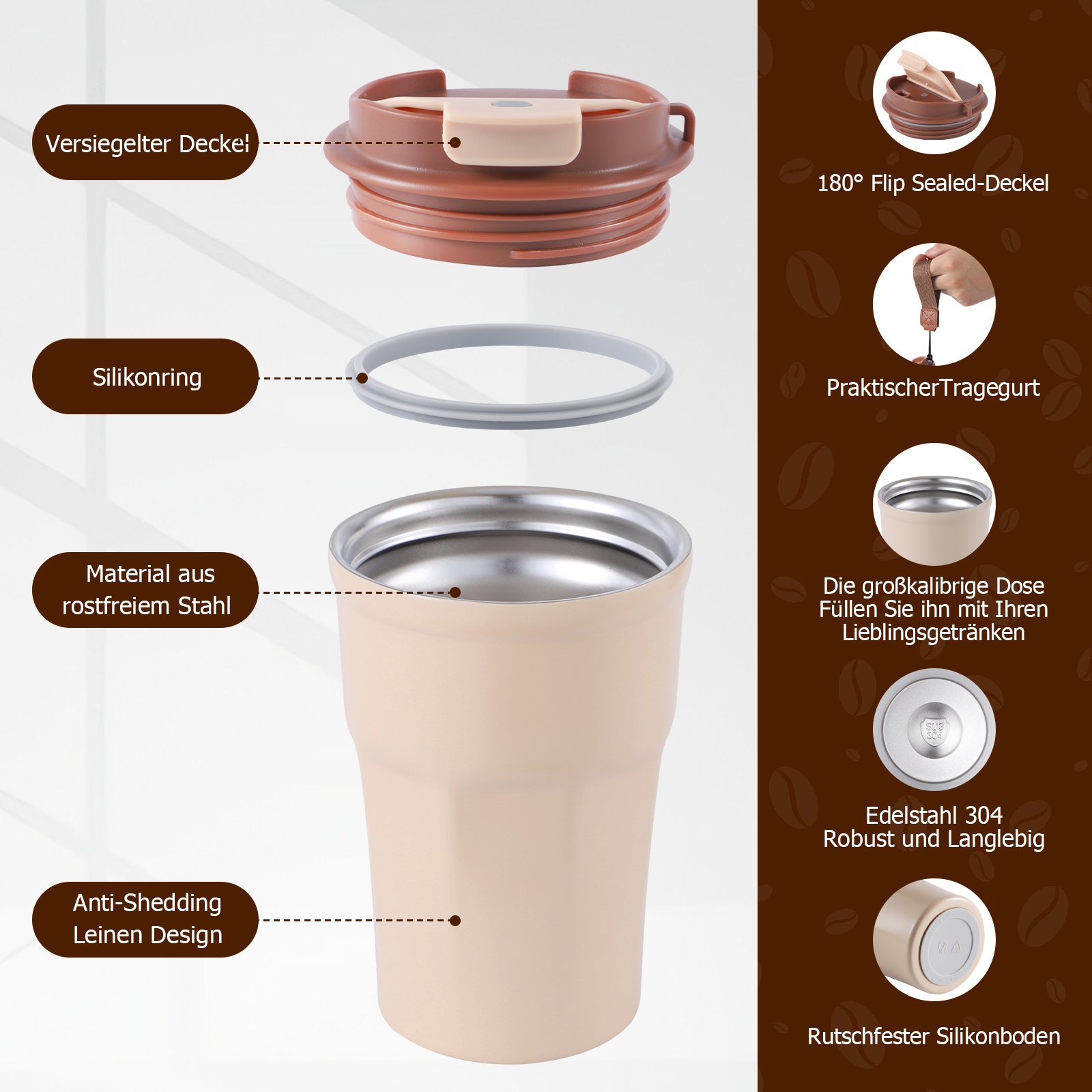 Title 21, Nice Stainless Steel Temperature-Keeping Cup Ke...