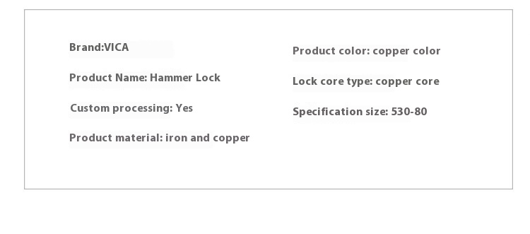 Title 6, Iron Hanging Bag Hammer Lock