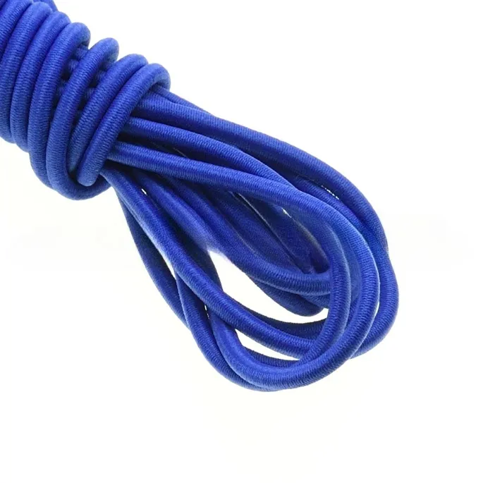 Round Elastic String Cuff Hem Drawstring - Dark Blue