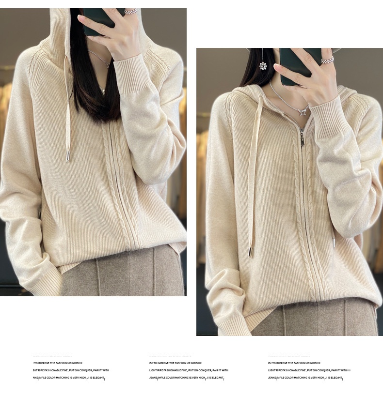 Title 9, Double Zipper Cardigan Sweater Hoodie Loose-fit...