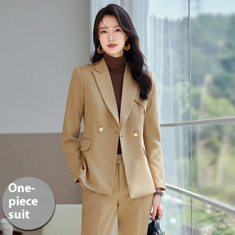 High-end Temperament Goddess Temperament High-grade Casual All-match Suit Jacket - Camel Suit