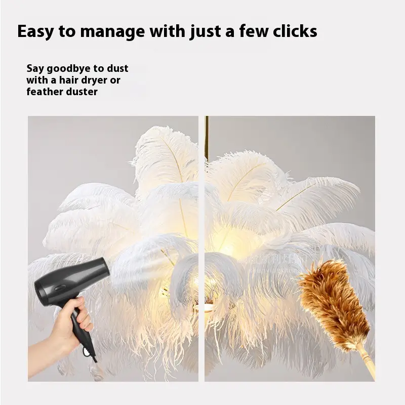 Modern Creative Feather Chandelier