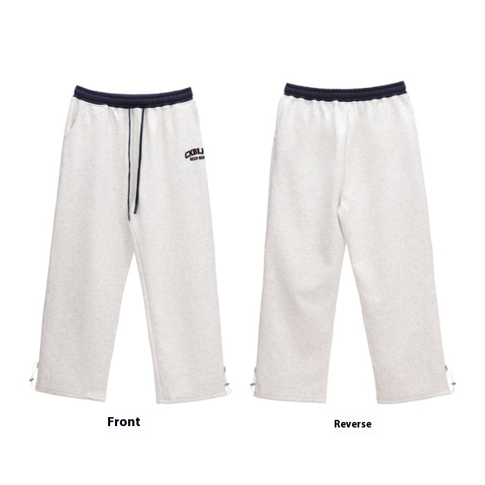 Lace up Street Dance Multi color Hip Hop Waist Head Contrast Color Sports Pants Female Gray Black Waistband - Shop at LoveMi