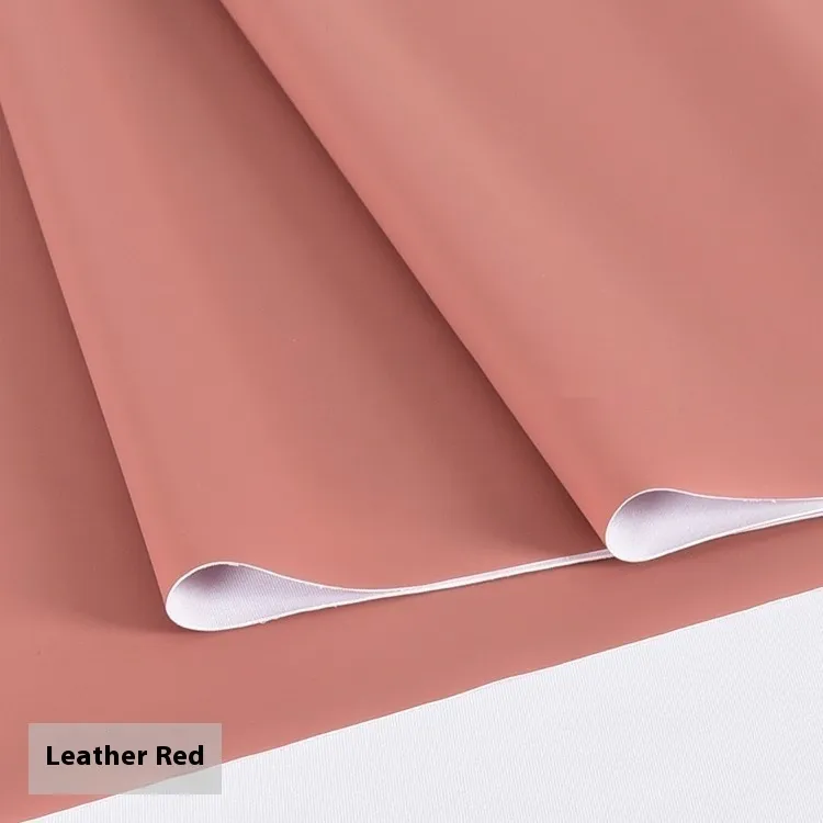 Dull Four-sided High Elastic Matte Baby Leather - Leather Red