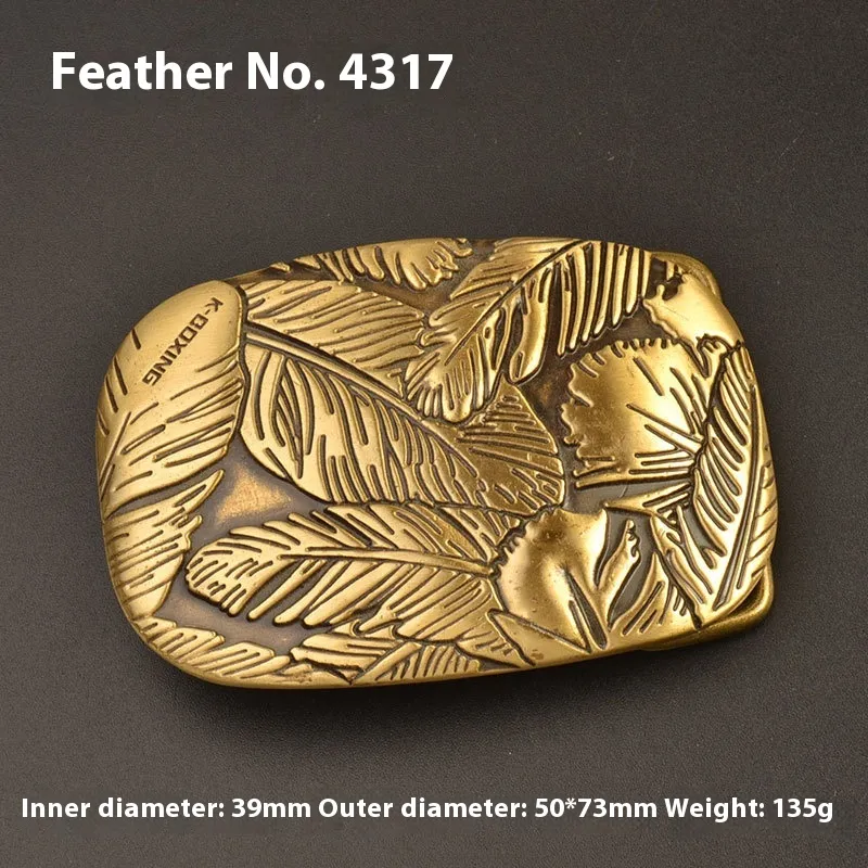 Pure Brass Belt Buckle Outer Wear Smooth Buckle Plate Pant Belt Buckle Accessories Female Belt Buckle Brass Belt Buckle - No 4317