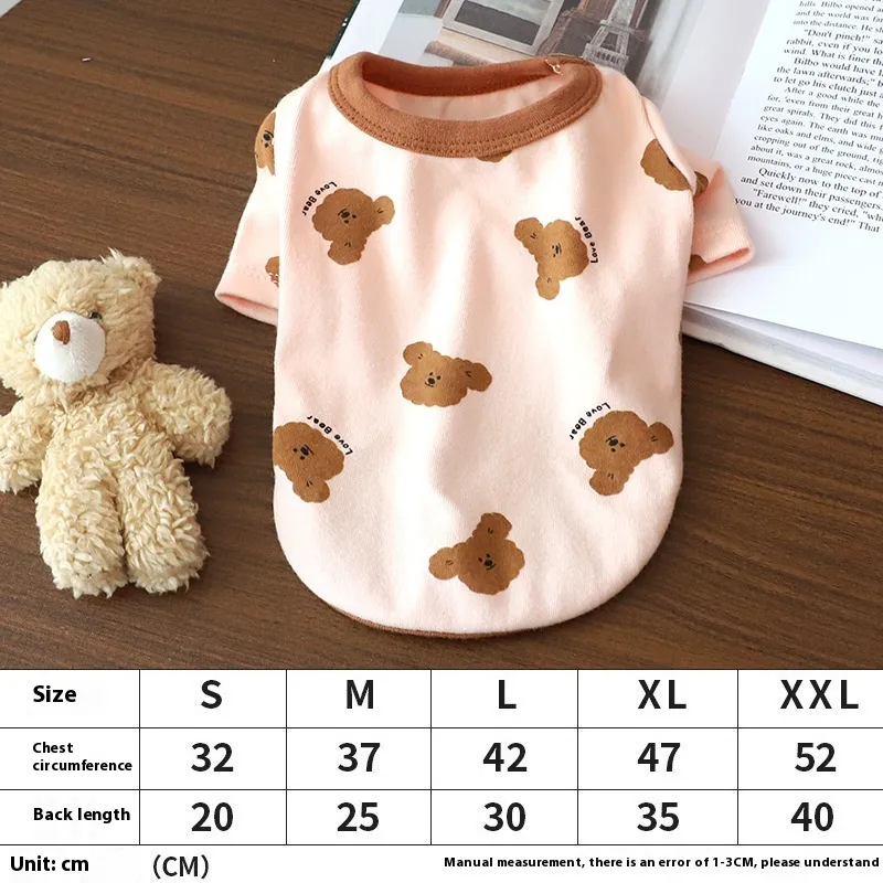 Autumn Small Dog Anti-lint Pajamas - Pink