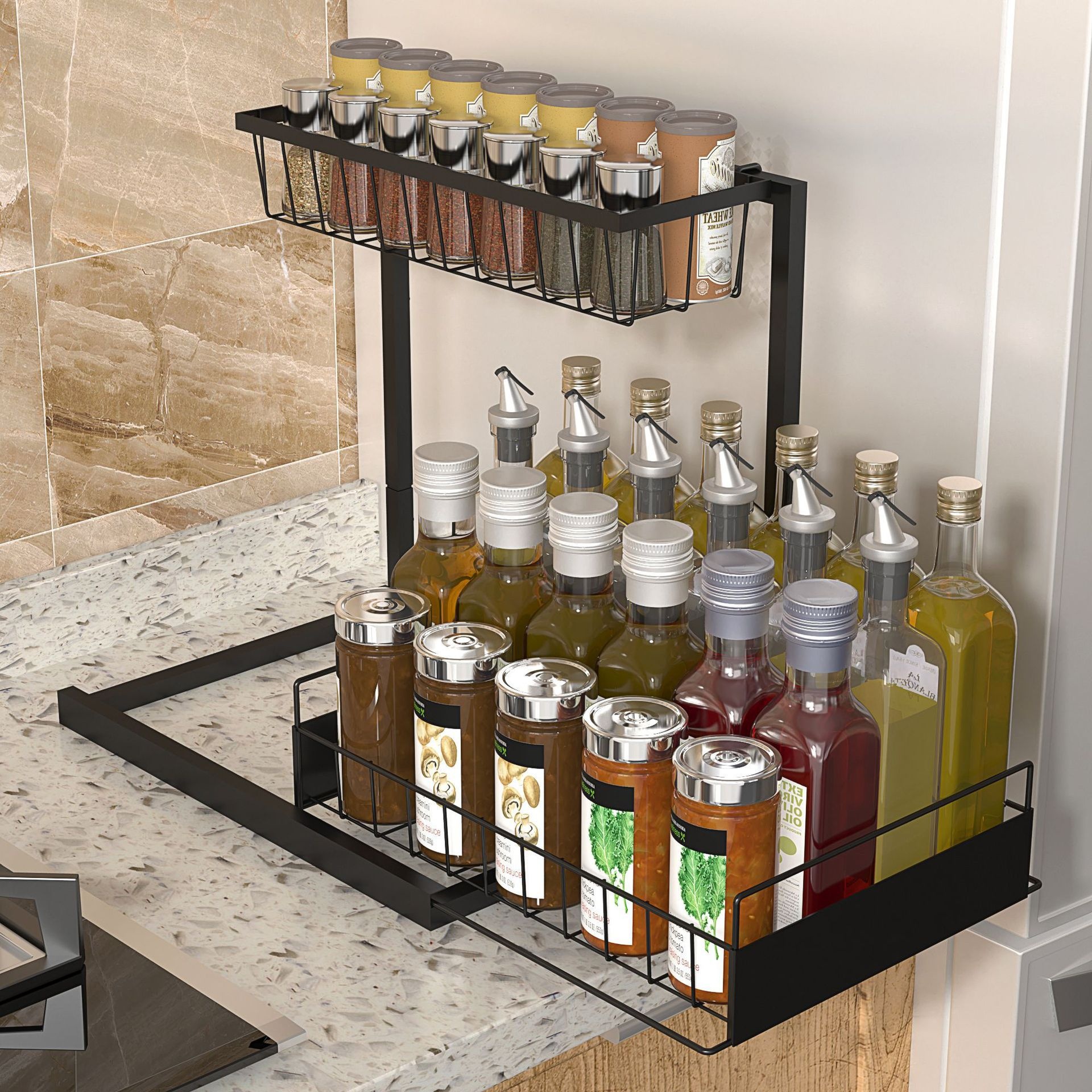 Title 7, Kitchen Spice Rack Sink Simple Organizing Rack