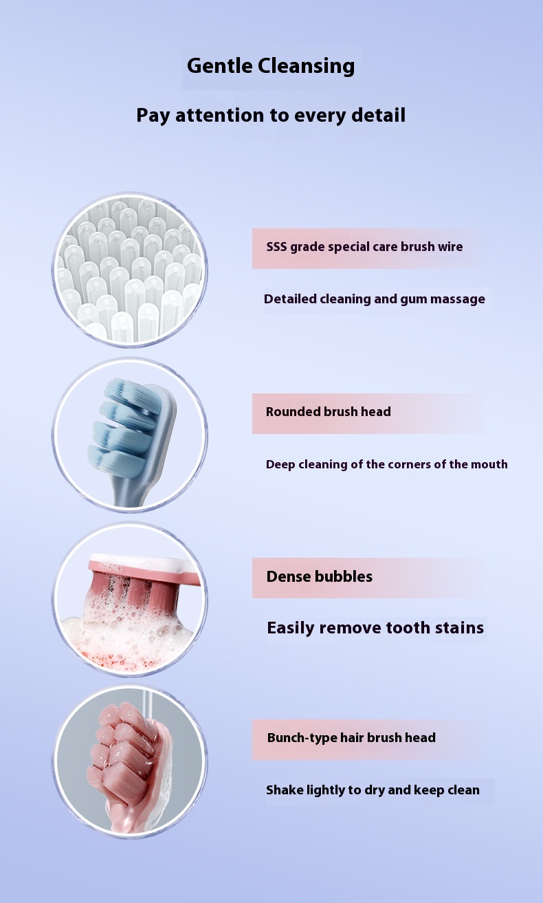 Title 7, 8-hole Yunrouwanmao Toothbrush Single