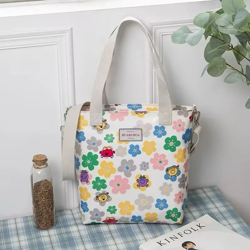Versatile Large Capacity Floral Canvas Crossbody Shoulder Bag - Colorful
