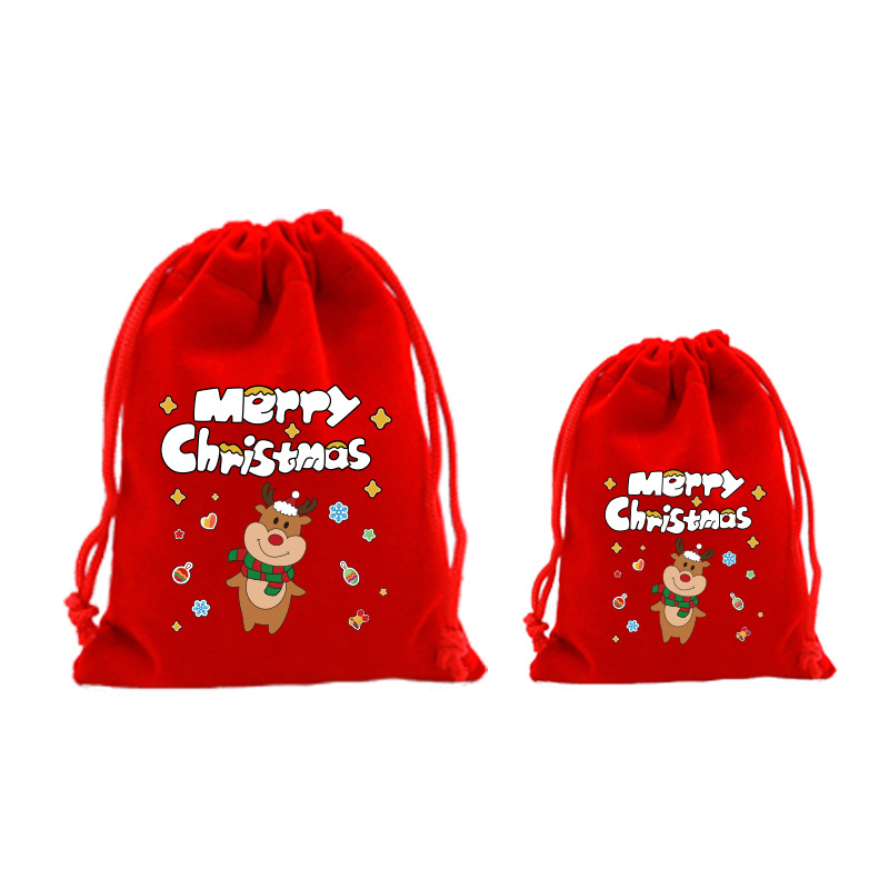 Title 6, Cartoon Christmas English Pattern Gift Bag