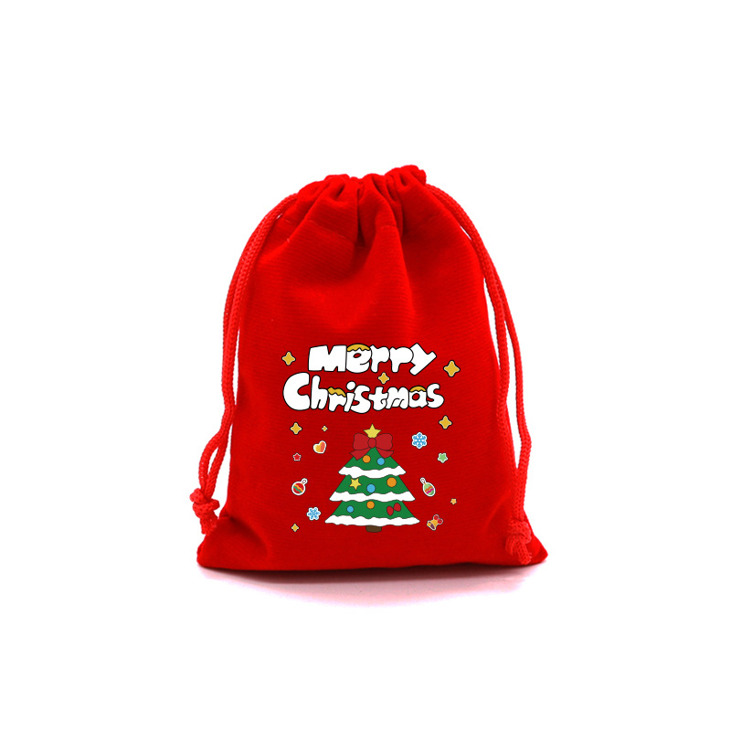 Title 3, Cartoon Christmas English Pattern Gift Bag