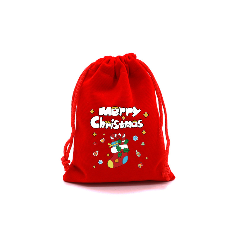 Title 2, Cartoon Christmas English Pattern Gift Bag