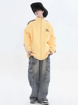 American Retro Multi-pocket Straight Cargo Jeans